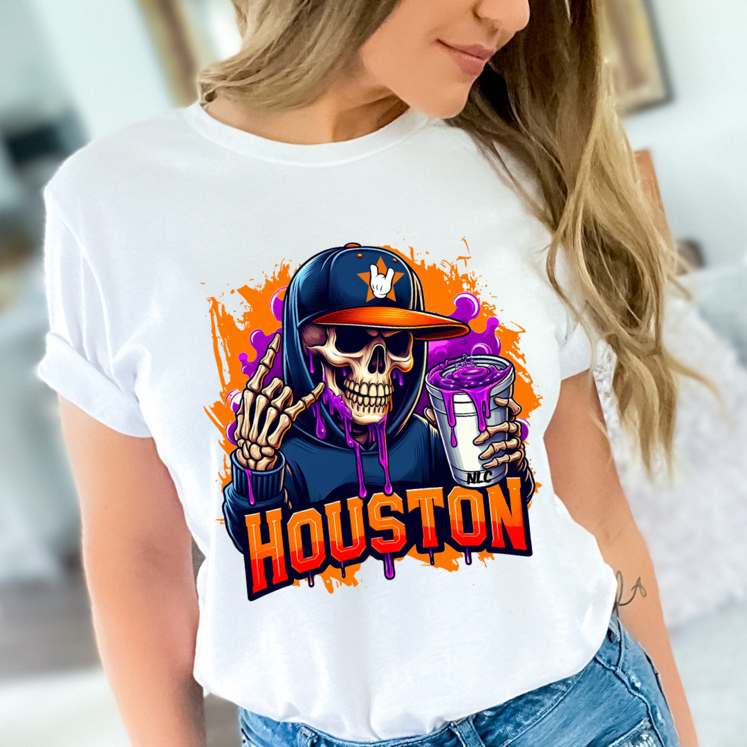 Houston Skeleton Drank T-shirt