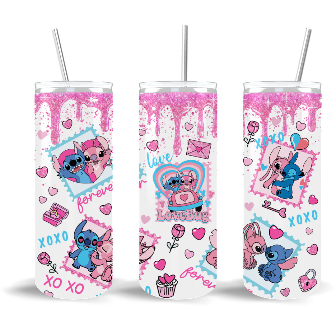 Blue Alien Valentine’s Day Skinny Tumbler (20 oz.)