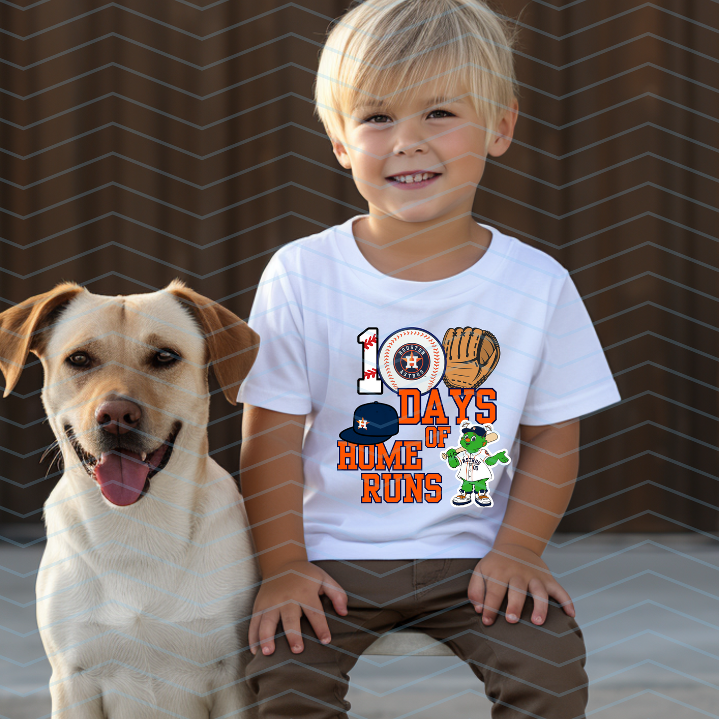 Houston Baseball 100 Days of School Celebration Shirt