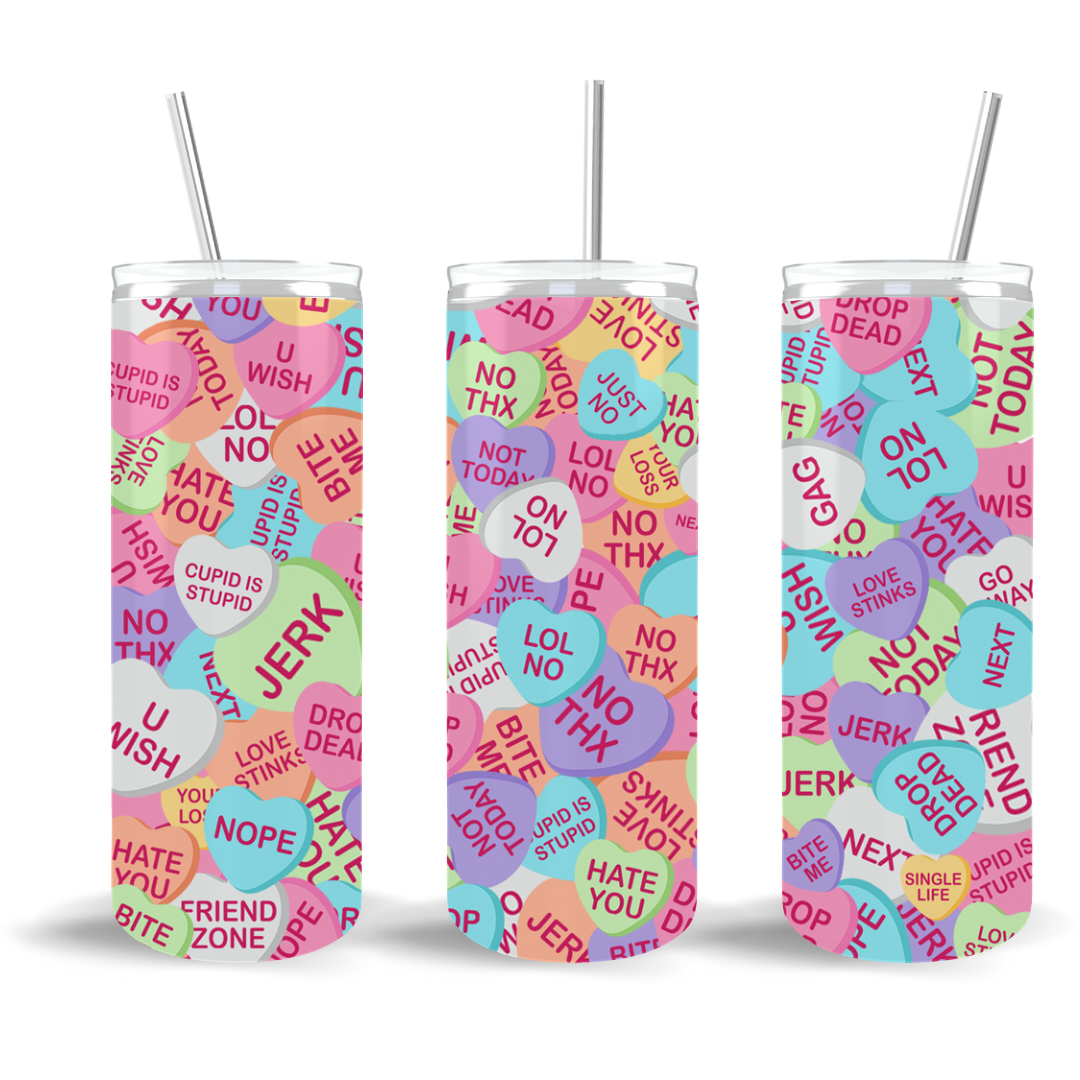 Anti-Valentine’s Day Heart Skinny Tumbler (20 oz.)