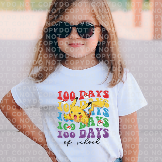 Yellow cartoon 100 Days of School Celebration Shirt