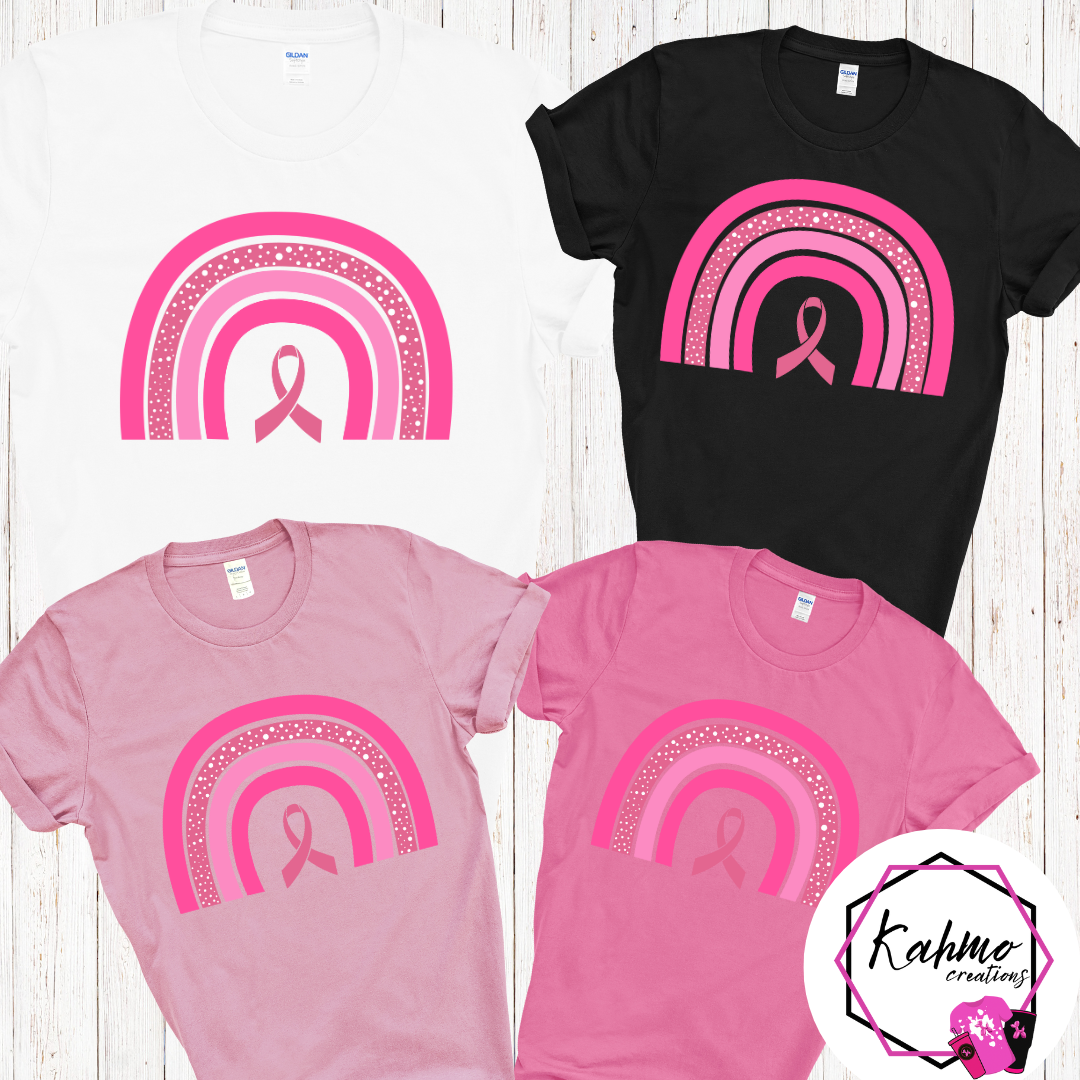 Rainbow Breast Cancer Awareness Shirt