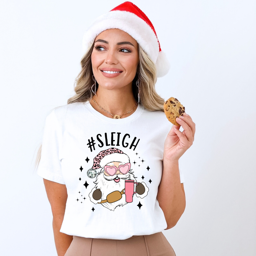 Sleigh Santa Retro Christmas Tumbler Shirt - Spread Holiday Cheer with this Festive and Stylish Tumbler Design