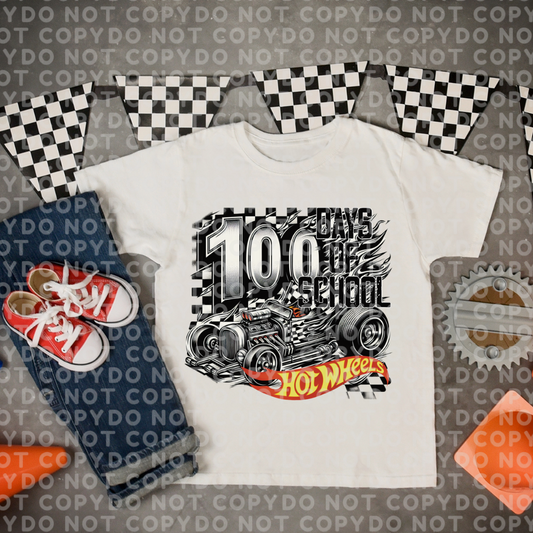 100 Days of School Racer Celebration Shirt