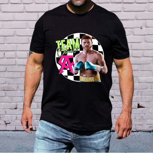 Punch Power Retro Tee with Fight Graphic