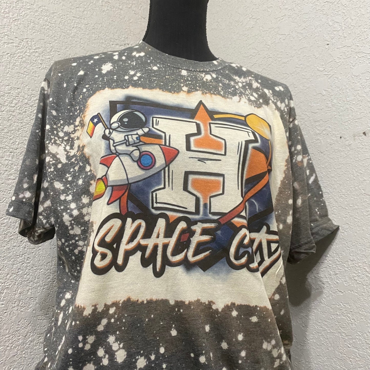 Houston Space City Baseball Vintage Distressed Tee