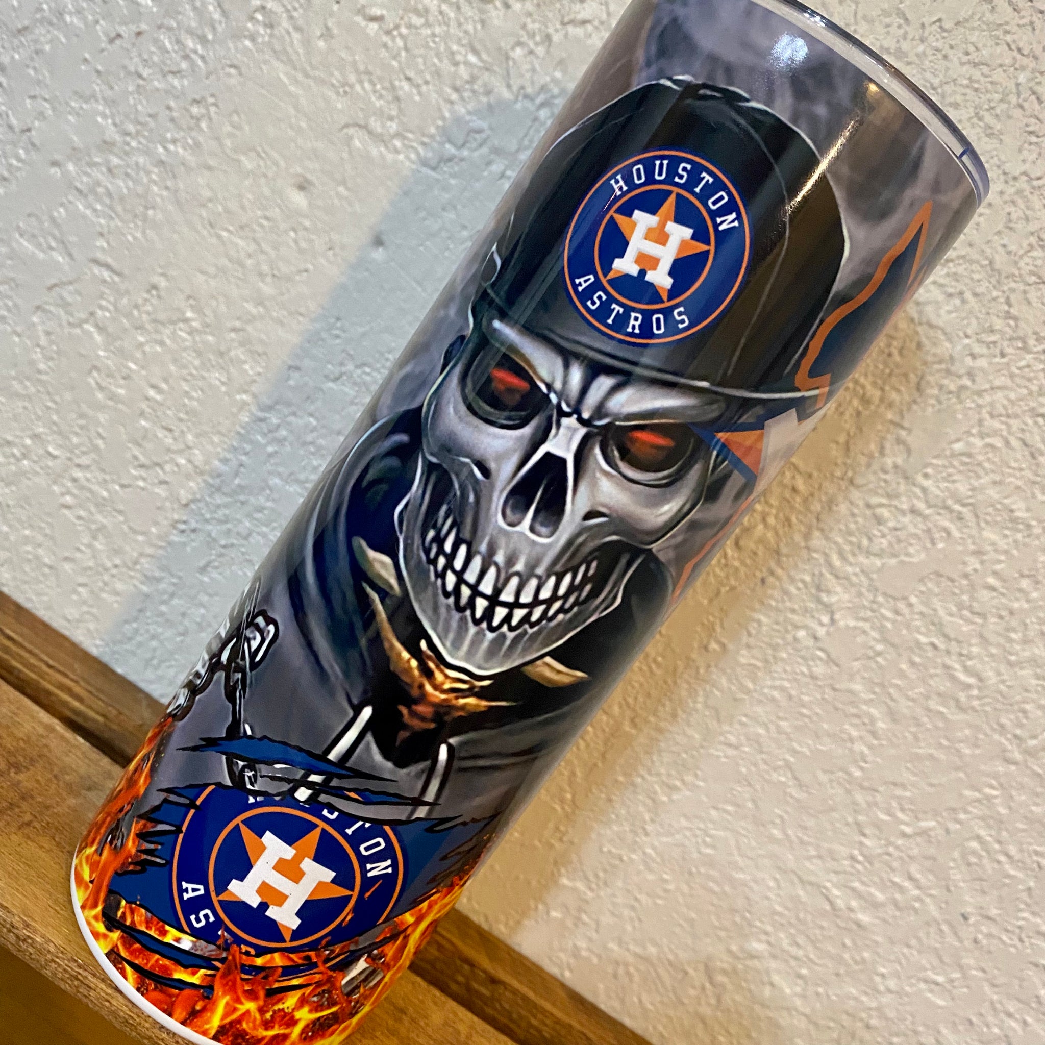 Retro Astros Baseball Stainless Steel 20 oz Skinny Tumbler – Kahmo Creations